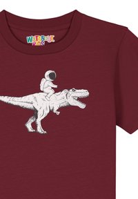 watapparel ASTRONAUT - T-shirt imprimé - burgundy