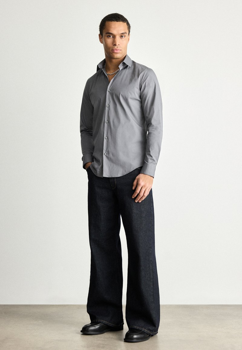 Calvin Klein SLIM - Shirt - steel grey/dark grey - Zalando.ie
