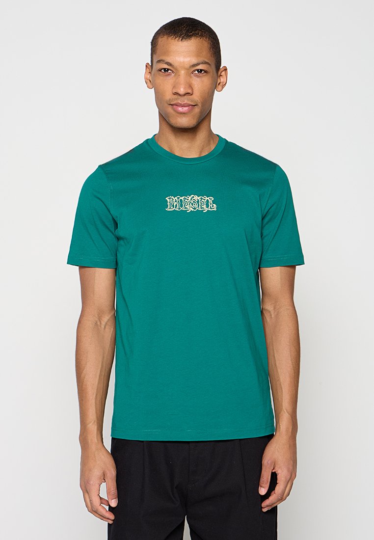Diesel T-shirt print groen