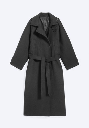 Weekday, BELTED WOOLBLEND COAT - Κλασικό παλτό - off black melange
