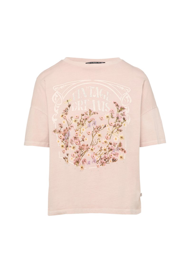 QS T-shirt print roze QS T-shirt print roze