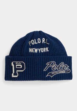 LOGO-PATCH WOOL-BLEND WATCH CAP - Lue - rustic navy