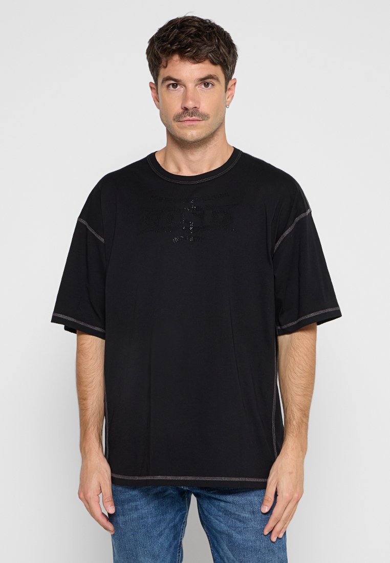Diesel T-shirt print zwart