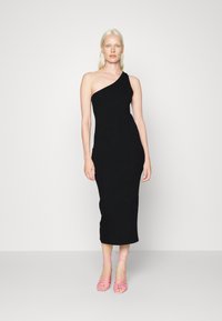 Vero Moda Tall VMUDAVA ONE SHOULDER DRESS  - Vestido de malha - black