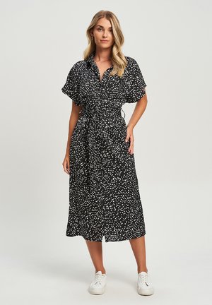 ALEXI - Shirt dress - black base spot