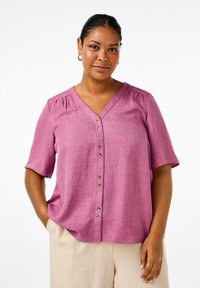 Zizzi MIT V-AUSSCHNITT - Bluza - bordeaux