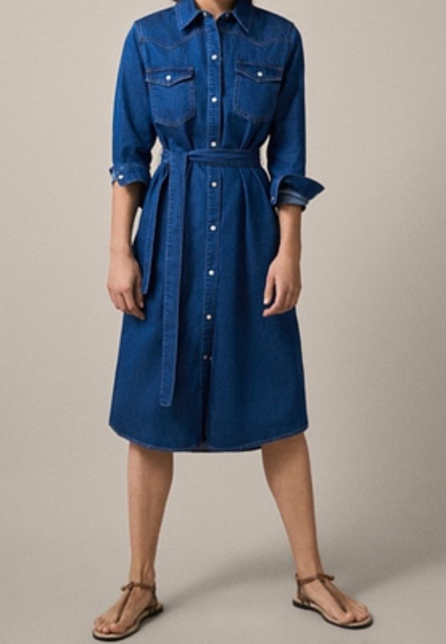 massimo dutti denim dress Elegant Denim Dress by Massimo Dutti