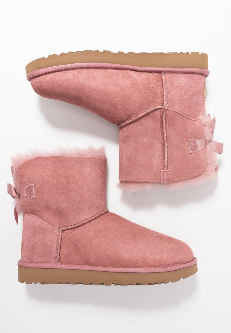 Ugg Mini Bailey Bow - Classic Ankle Boots - Pink/Light Pink - Zalando.Co.Uk