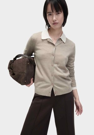 Marks & Spencer CREW NECK - Cardigan - cappuccino