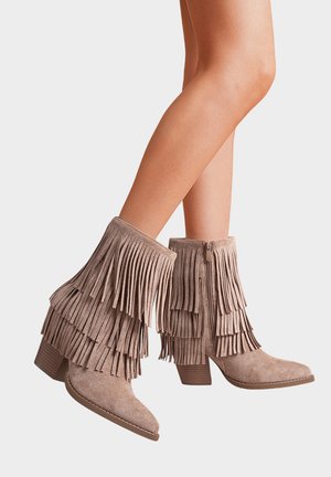 SANTIAGS - Bottines de cowboy / motard - taupe