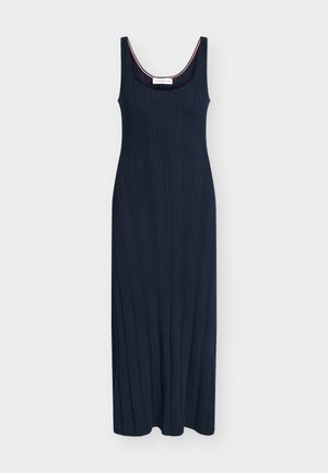 Tommy Hilfiger, CABLE POINTELLE DRESS - Maxikjoler - dark night navy
