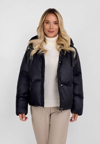 RESPECT QUILTED HOODED ZIP-FRONT - Žieminė striukė - black