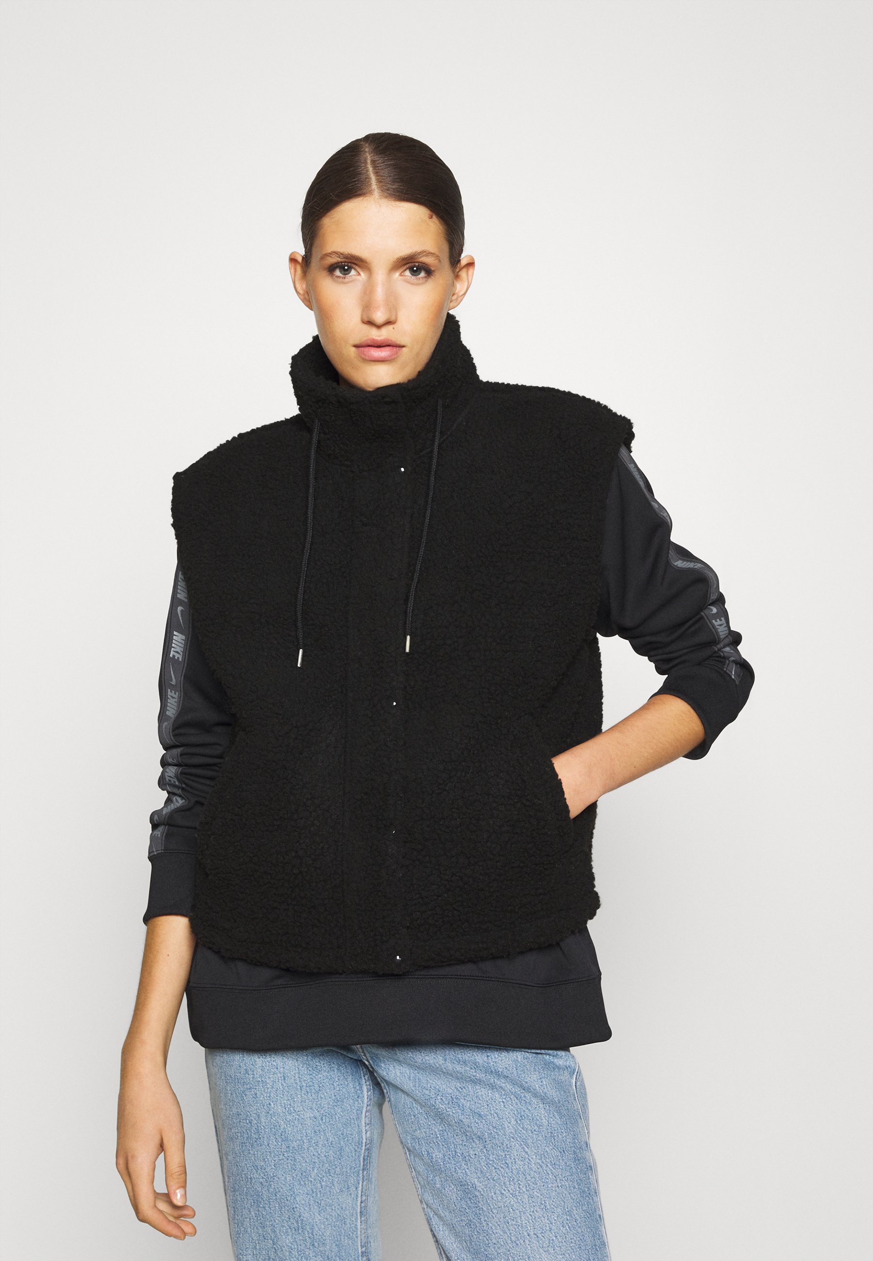 Pieces PCCAMINO TEDDY VEST - Bodywarmer - black/zwart - Zalando.nl