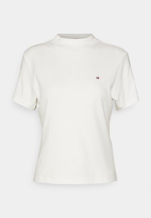 Tommy Hilfiger NEW CODY SLIM CROP MOCK - T-shirts - ecru