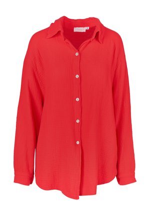 Seasons of April, SASHA MUSSELIN OVERSIZED - Button-down blouse - rot