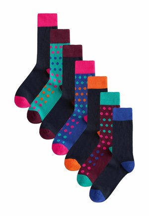 RICH PATTERN 7 PACK  - Socken - blue green orange spot