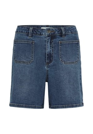 Kaffe, KABROOK HW REG FIT - Jeansshort - medium blue denim