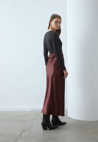 Anna Field A-linjainen hame - dark brown