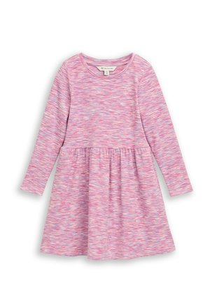 TOM TAILOR TOM TAILOR KLEIDER & JUMPSUITS MINI-KLEID MIT RIPPSTRUKTUR - Robe pull - pink space dye texture