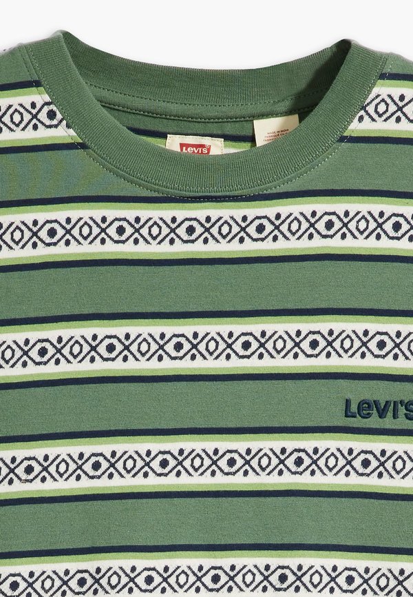 VINTAGE TEE - Print T-shirt - otis geo stripe dark forest2