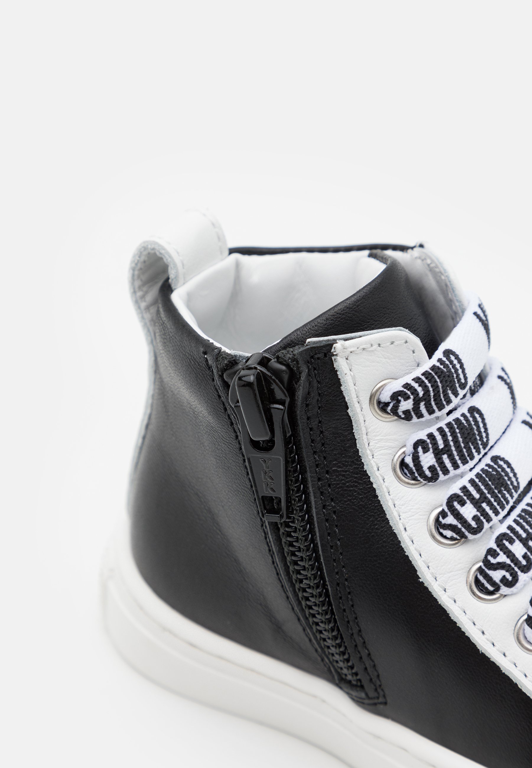 MOSCHINO MID SOLE LACE TEDDY BEAR PATCH - High-top trainers - black/white/ black - Zalando.co.uk