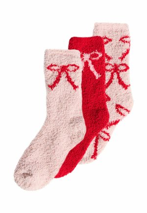COSY 3 PACK - Socks - pink red bow