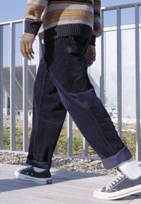 Carhartt WIP SINGLE KNEE PANT - Pantaloni - dark navy rinsed