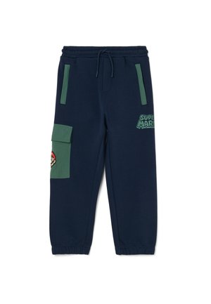 REGULAR FIT WITH PRINT. - Pantaloni - blue green
