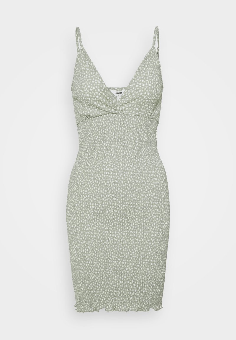 Object Petite OBJLEVENTA STRAP DRESS - Vestido direito - desert sage