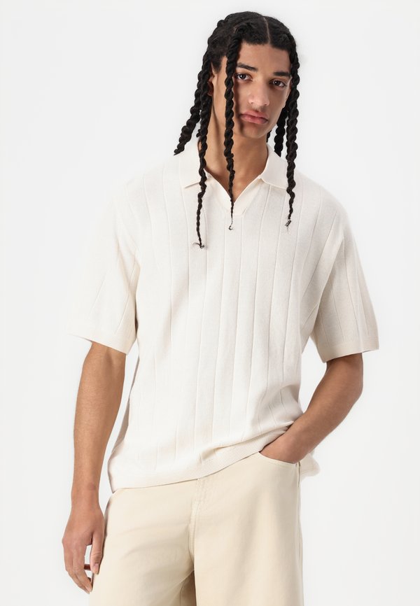 JORVARENNA SPLIT NECK - Polo shirt - sea salt2
