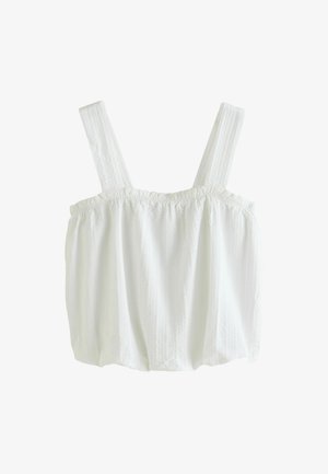 Next, REGULAR FIT - SLEEVELESS BUBBLEHEM TOP . - Bluse - white