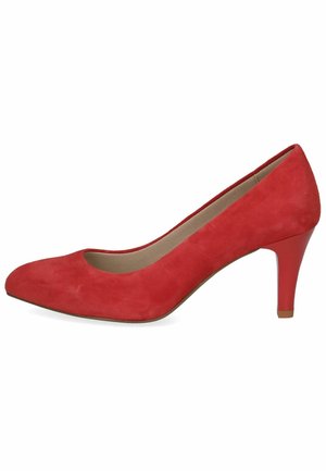 Lodičky na vysokém podpatku - red suede