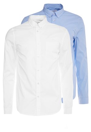 2 PACK - Zakelijk overhemd - white/light blue