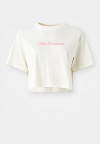 CLUB CROP TEE - Print T-shirt - pale ivory
