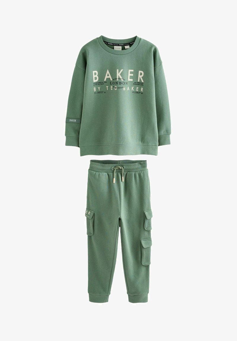 Baker by Ted Baker REGULAR FIT - GRAPHIC JOGGERS SET - Felpa - green
