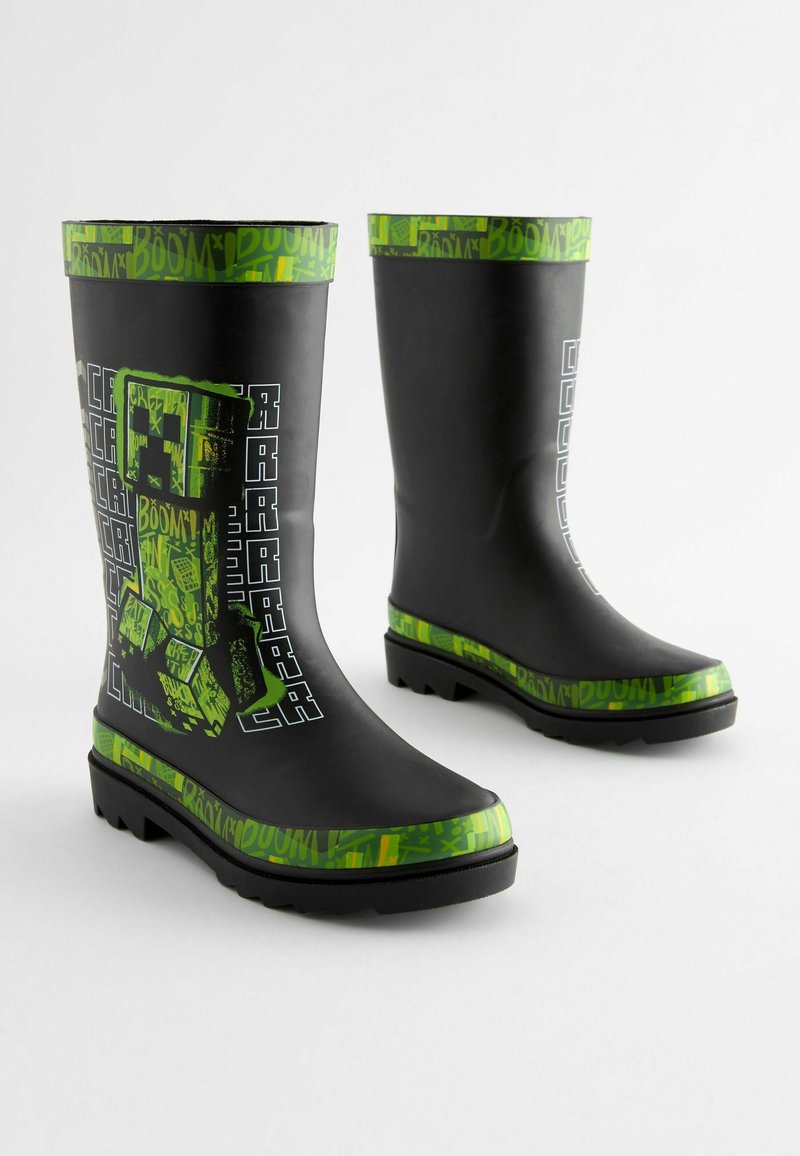 Next Gummistiefel - minecraft green black/schwarz - Zalando.de