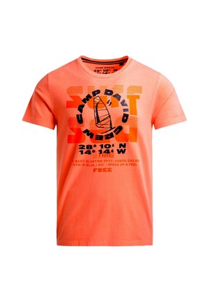 Camp David, CAMP DAVID T-SHIRT WINDSURFING KURZARMSHIRT - T-shirt print - orange