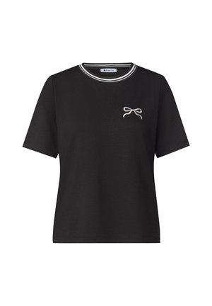 Street One, T-SHIRT MIT RUNDHALS UND EMBROIDERY-DETAIL - T-shirt con stampa - black