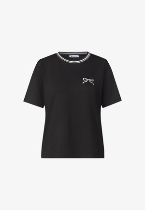 Street One, T-SHIRT MIT RUNDHALS UND EMBROIDERY-DETAIL - T-shirt con stampa - black