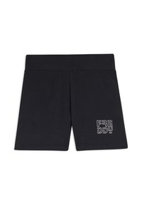 Shorts sportivi neri con cintura ampia e logo bianco "FREDDY" sulla gamba destra in basso.