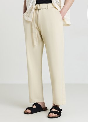WIDE LEG CON - Chino - sabbia