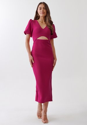 JAYNA MIDI  - Šaty do práce - hot pink