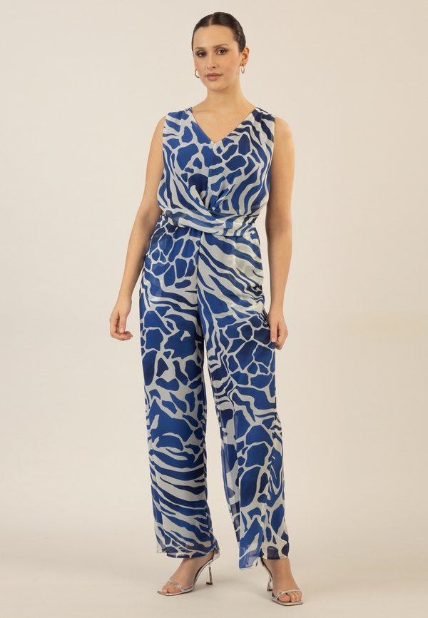 OVERALL - Jumpsuit - royalblau creme
