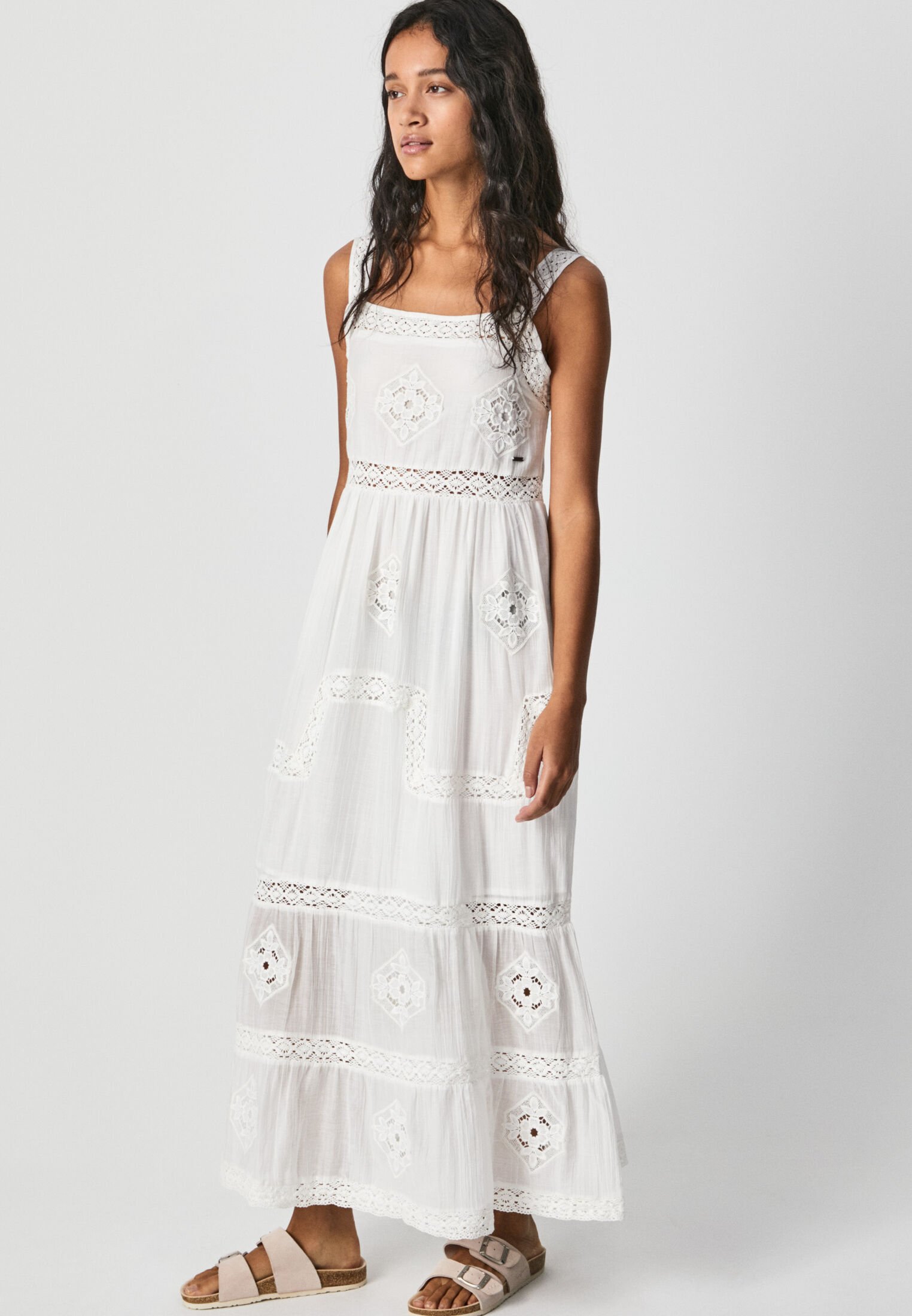 Pepe Jeans LOYCE - Vestito lungo - off white/bianco - Zalando.it