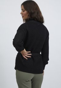 VILA VILIOMY LONG OPEN CARDIGAN - Kardigán - black