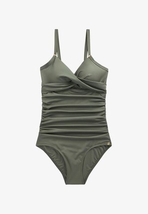 BRIGHT FLORAL SHAPE ENHANCING - Maillot de bain - khaki green