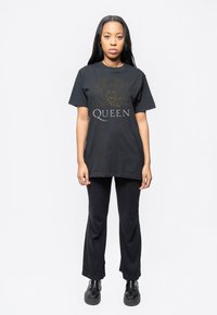 Paradiso Clothing QUEEN GOLD CLASSIC CREST - Print T-shirt - black