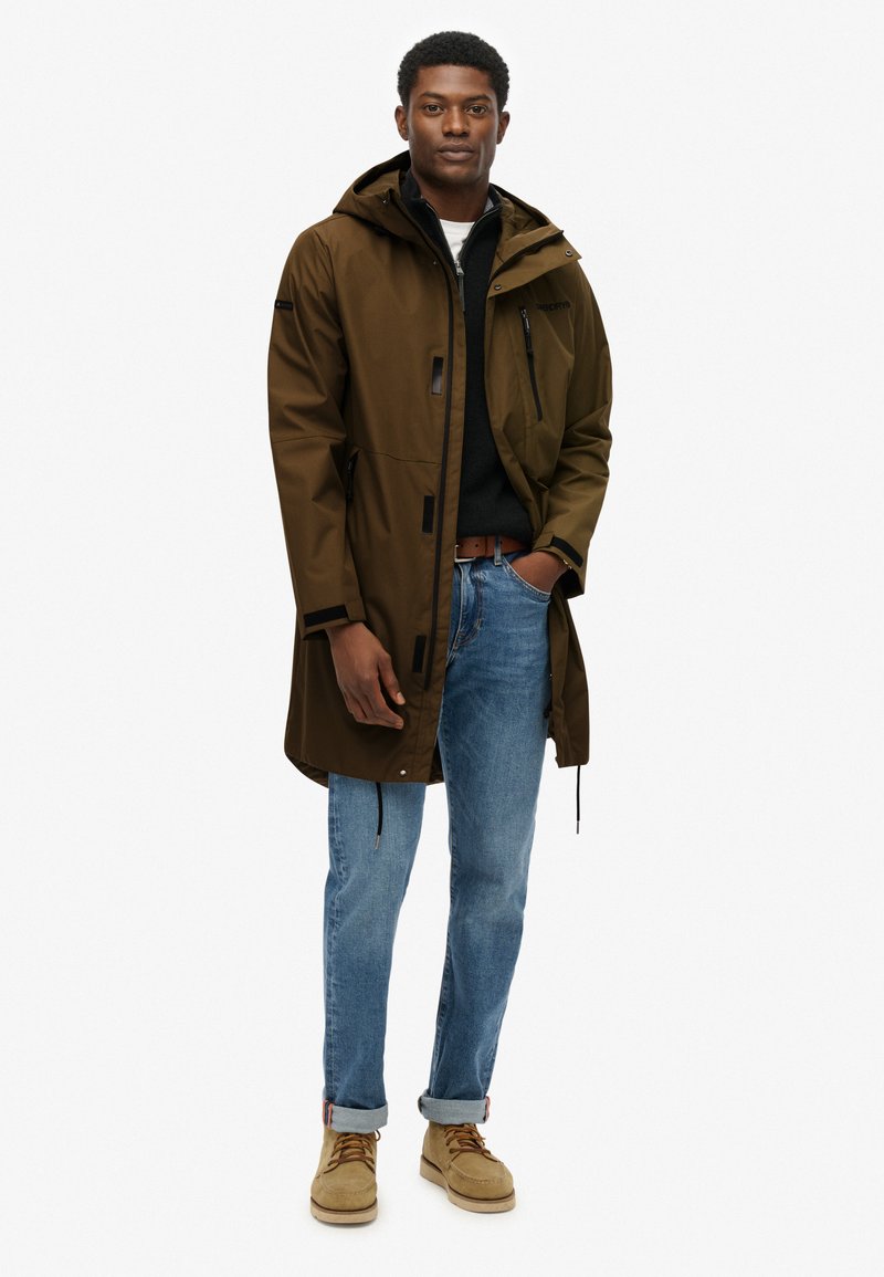 Superdry Co HOODED TECH FISHTAIL Parka grey marl jaffa/green