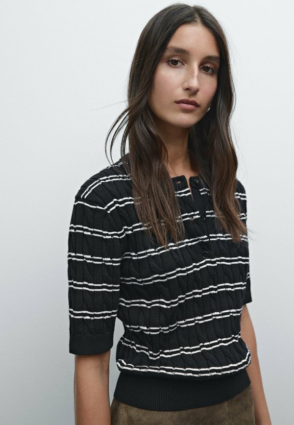 STRIPED SHORT SLEEVE - Print T-shirt