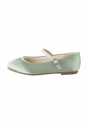 Bokapántos balerina cipők - sage green stain resistant satin